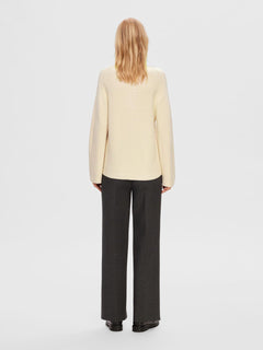 Hilma Liva LS Polo Neck Knit - Birch