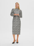 Macie Ls Midi Dress - Black