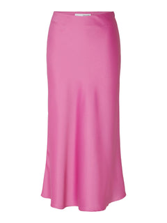 Lena HW Midi Skirt - Phlox Pink