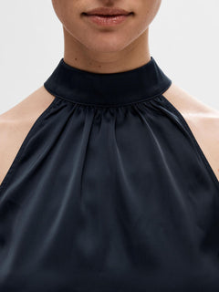 Lena-Rachelle Halterneck Top - Dark Sapphire