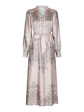Nova Paisley Border Dress - Rose