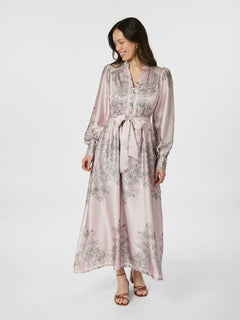 Nova Paisley Border Dress - Rose