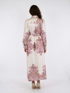 Nova Paisley Border Dress - Light Pink