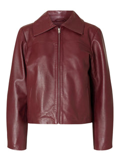 Bea Leather Jacket - Zinfandel