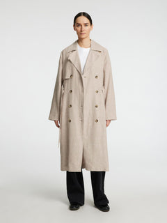 Jada Linen Trenchcoat - Nomad Melage
