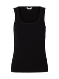 Anna U-Neck Tank Top Noos - Black