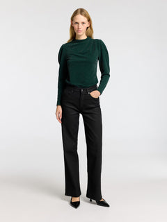 Marwa Ls High Neck Top - Scarab