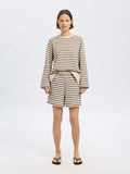 Elise Ls O-Neck Wide Striped Sweat - Black Birch