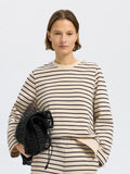Elise Ls O-Neck Wide Striped Sweat - Black Birch