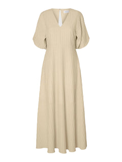 Maddie Ss Midi Dress B - Birch