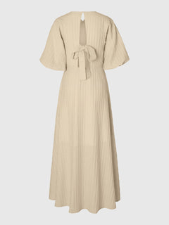 Maddie Ss Midi Dress B - Birch