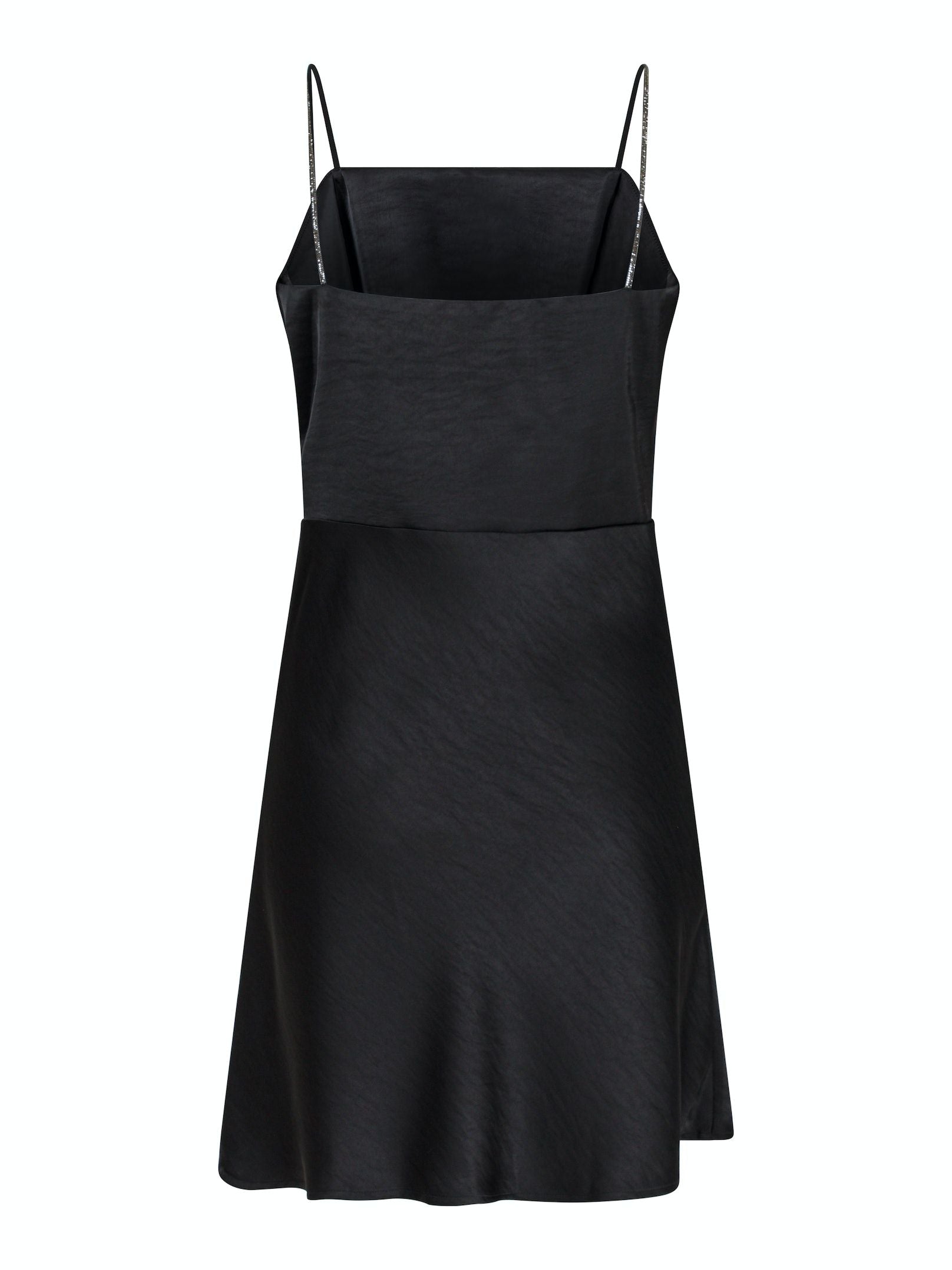 Clara Heavy Sateen Dress - Black