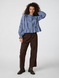 Petrine Embroidery Blouse - Dusty Blue
