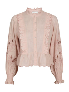 Petrine Embroidery Blouse - Rose