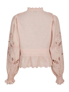 Petrine Embroidery Blouse - Rose