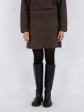 Gisa Knit Skirt - Brown Melange