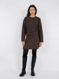 Gisa Knit Skirt - Brown Melange