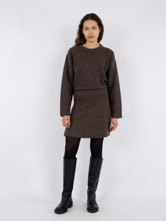 Gisa Knit Skirt - Brown Melange