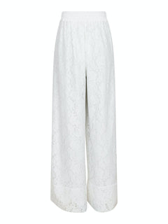 Madison Lace Pants - White