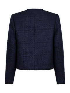 Helina Heavy Boucle Jacket - Navy