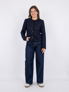 Helina Heavy Boucle Jacket - Navy
