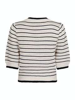 Sidra Stitch Knit Blouse - Ivory