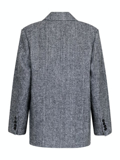 Gaby Herringbone Blazer - Black