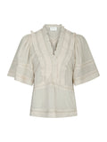 Evienne S Voile Top - Ivory