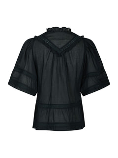 Evienne S Voile Top - Navy