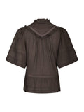 Evienne S Voile Top - Dark Brown