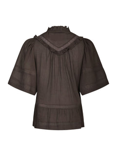 Evienne S Voile Top - Dark Brown