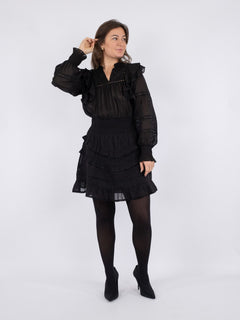 Harmoni S Voile Dress - Black