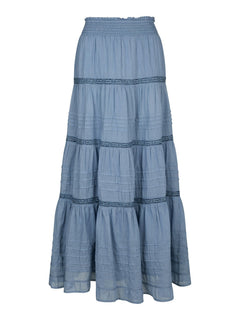 Felicia S Voile Skirt - Smoke Blue