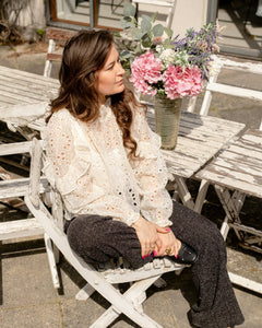 Nadira Embroidery Blouse - Ivory