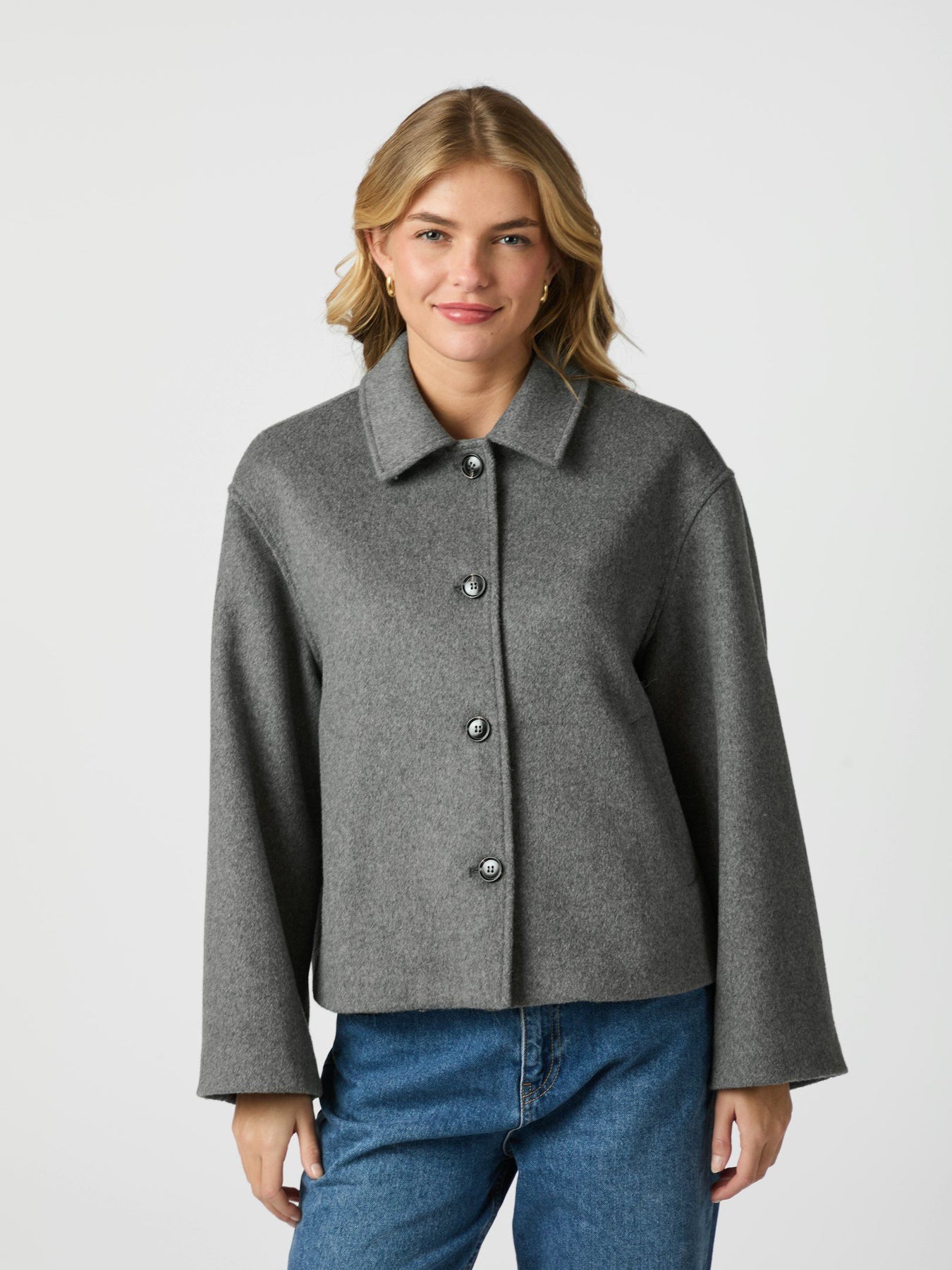 Hamra Wool Jacket - Grey Melange