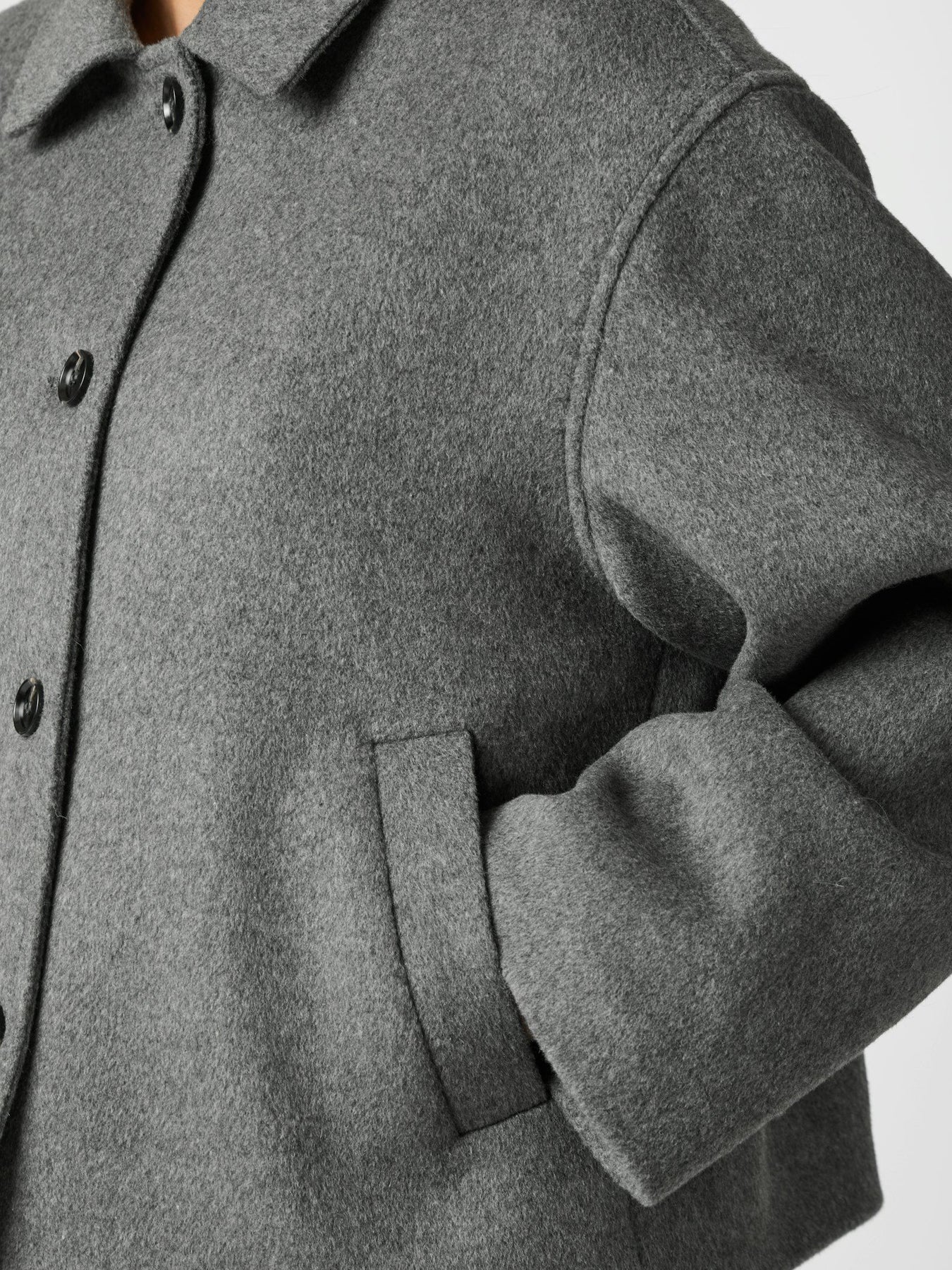 Hamra Wool Jacket - Grey Melange