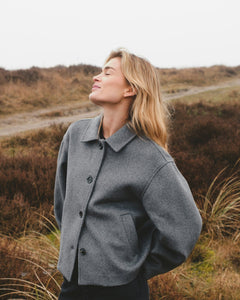 Hamra Wool Jacket - Grey Melange