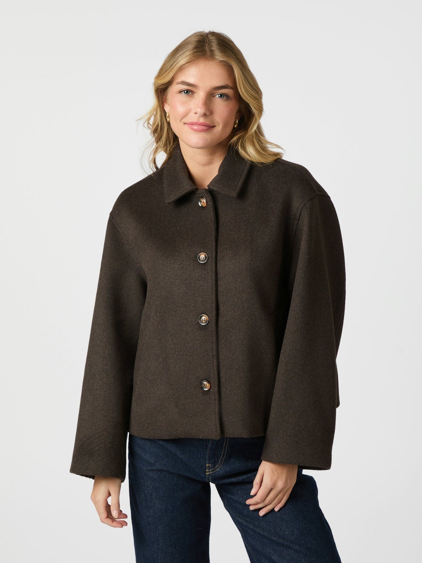 Hamra Wool Jacket - Chocolate Brown