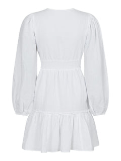 Rihana Linen Dress - White
