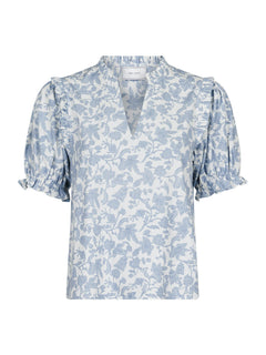Rosalie Garden Elegance Blouse - Light Blue