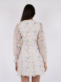Cabana Embroidery Dress - Creme