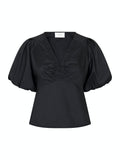 Irina Poplin Blouse - Black