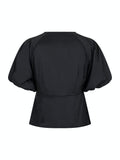 Irina Poplin Blouse - Black