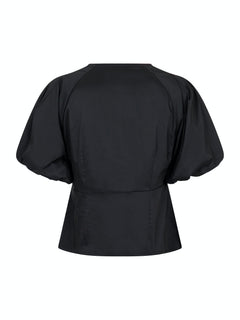 Irina Poplin Blouse - Black