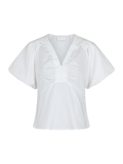 Irina Poplin Blouse - White