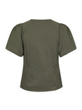 Irina Poplin Blouse - Army