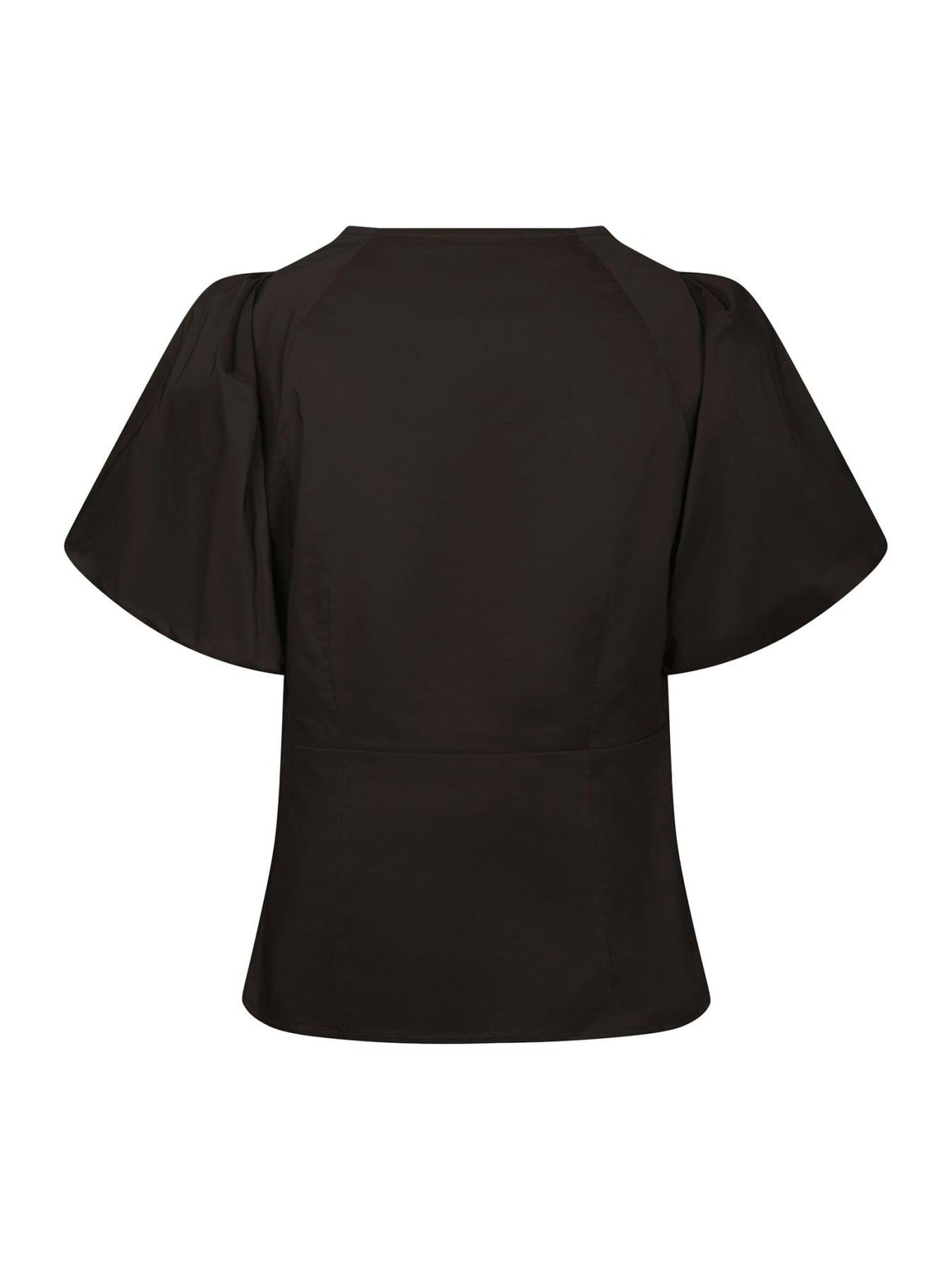 Irina Poplin Blouse - Chocolate Brown