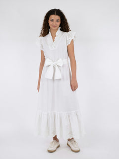 Tianna Embroidery Dress - White