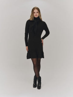 Oline Merino Dress - Dark Grey Melange