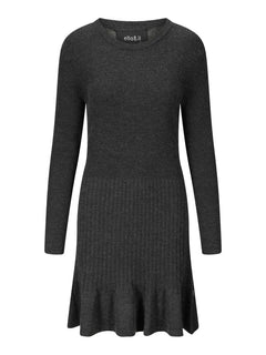 Oline Merino Dress - Dark Grey Melange